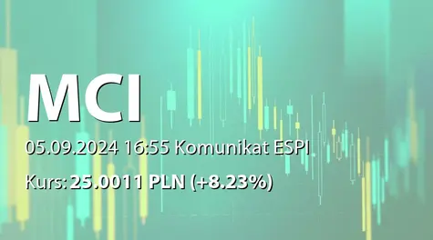 MCI Capital Alternatywna Spółka Inwestycyjna S.A.: Zmiany w umowie kredytowej zawartej z ING Bankiem Śląskim S.A. (2024-09-05)