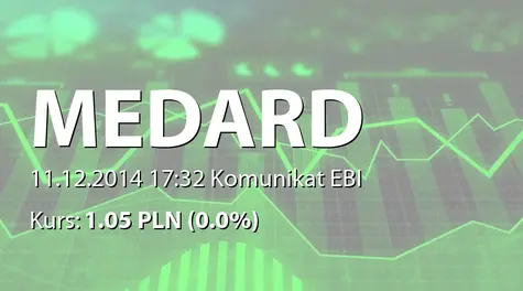 Medard S.A.: Istotne zamówienie w ramach marki VENITI Business Travel o wartości 240 tys. PLN (2014-12-11)