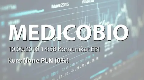 MEDICOFARMA BIOTECH S.A.: SA-Q2 2010 - korekta (2010-09-10)