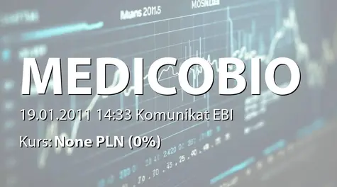 MEDICOFARMA BIOTECH S.A.: Wniosek akcjonariusza o zamianę akcji imiennych na akcje na okaziciela (2011-01-19)
