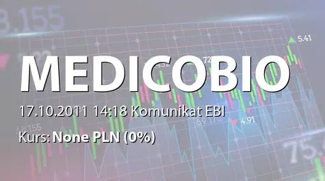 MEDICOFARMA BIOTECH S.A.: Wyznaczenie pierwszego dnia notowań akcji serii A oraz zawieszenie obrotu akcjami spółki (2011-10-17)
