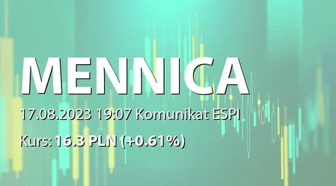 Mennica Polska S.A.: Odstąpienie przez spółkę zależną od umowy o wykonanie robót budowlanych (2023-08-17)