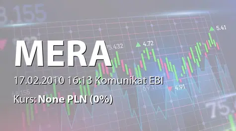 Mera S.A.: WZA - podjęte uchwały: emisja obligacji zamiennych na akcje, warunkowe podwyższenie kapitału, zmiana nazwy, zmiany w RN (2010-02-17)