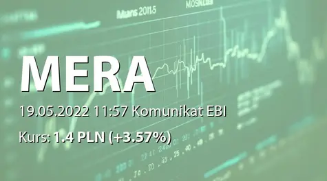 Mera S.A.: ZWZ - projekty uchwał: podział zysku (2022-05-19)