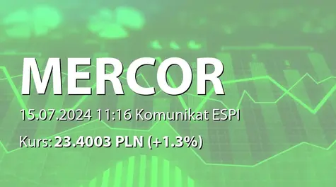 Mercor S.A.: Nabycie akcji własnych (2024-07-15)