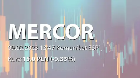 Mercor S.A.: Raport za styczeń 2023 (2023-02-09)