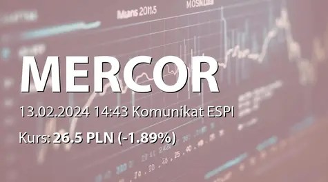 Mercor S.A.: Raport za styczeń 2024 roku (2024-02-13)