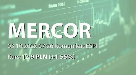 Mercor S.A.: Zakup akcji własnych (2022-10-03)