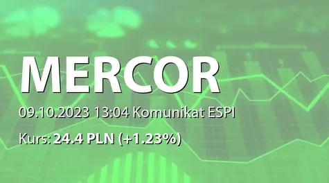 Mercor S.A.: Zakup akcji własnych (2023-10-09)