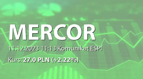 Mercor S.A.: Zakup akcji własnych (2023-12-11)