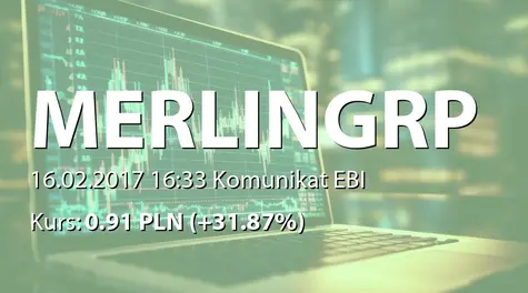 Merlin Group  S.A.: ZakoĹczenie subskrypcji obligacji serii D (2017-02-16)