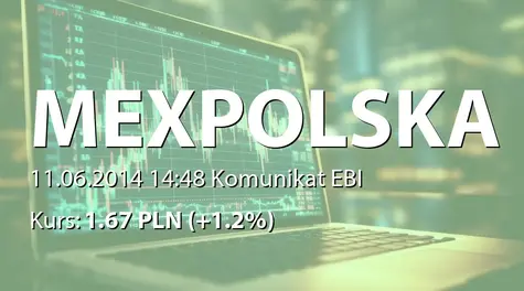 Mex Polska S.A.: Raport dot. niestosowania zasad ładu korporacyjnego (2014-06-11)