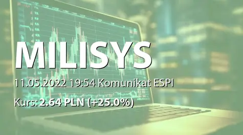 Milisystem S.A.: Nabycie akcji przez Ragnar Trade sp. z o.o. (2022-05-11)