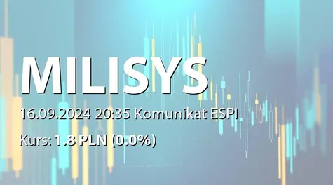 Milisystem S.A.: Otrzymanie zawiadomienia w trybie art. 69 ust. 1 Ustawy o ofercie - korekta (2024-09-16)