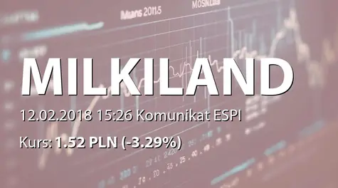 MLK Foods Public Company LTD: Terminy przekazywania raportów w 2018 roku (2018-02-12)