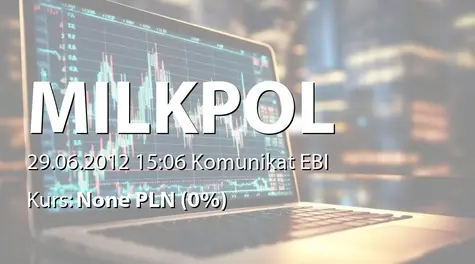 Milkpol S.A.: Zakwalifikowanie do segmentu NewConnect High Liquidity Risk (2012-06-29)