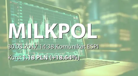 Milkpol S.A.: Zbycie akcji przez Konrada Niedziałka (2017-08-30)
