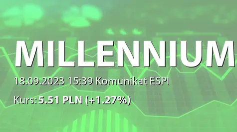 Bank Millennium S.A.: Dopuszczenie do obrotu na giełdzie w Luksemburgu obligacji nieuprzywilejowanych senioralnych (2023-09-18)