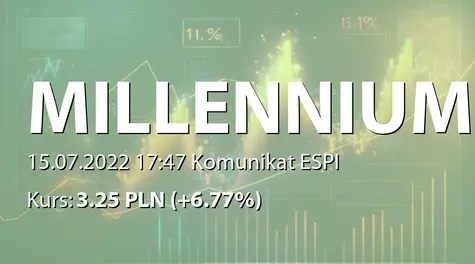 Bank Millennium S.A.: Negatywny wpływ wakacji kredytowych na wyniki Grupy w III kw. 2022 r. oraz o uruchomieniu planu naprawy (2022-07-15)