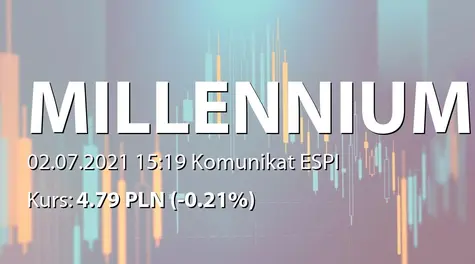 Bank Millennium S.A.: Pismo KNF ws. polityki dywidendowej w drugim półroczu 2021 oraz wynikach narzutów stress testów (2021-07-02)