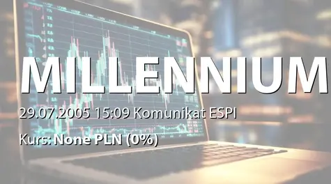 Bank Millennium S.A.: Rejestracja połączenia BIG BG Inwestycje S.A. z BEL Leasing Sp. z o.o. - podmiotów zależnych od Banku Millennium S.A. (2005-07-29)