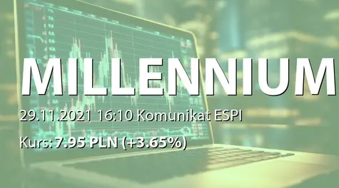 Bank Millennium S.A.: Umorzenie z inicjatywy Banku sądowego postępowania rejestrowego dot. zmiany statutu w zakresie rozszerzenia przedmiotu działalności (2021-11-29)