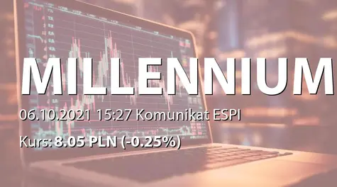 Bank Millennium S.A.: Utworzenie dodatkowych rezerw na ryzyko prawne związane z portfelem walutowych kredytów hipotecznych (2021-10-06)