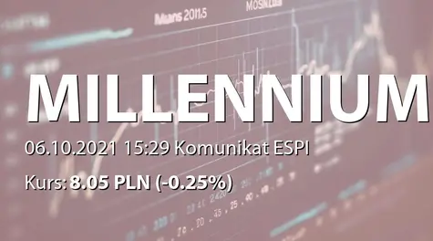 Bank Millennium S.A.: Utworzenie dodatkowych rezerw na ryzyko prawne związane z portfelem walutowych kredytów hipotecznych (2021-10-06)