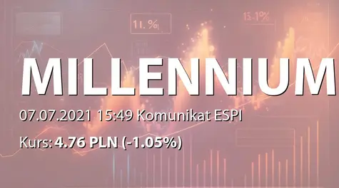 Bank Millennium S.A.: Utworzenie dodatkowych rezerw na ryzyko prawne związane z portfelem walutowych kredytów hipotecznych (2021-07-07)