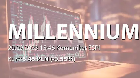 Bank Millennium S.A.: Zgoda na włączenie do kapitału podstawowego Tier 1 zysku netto za I pólrocze 2023 (2023-09-20)