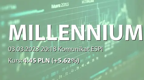 Bank Millennium S.A.: ZWZ (09:30) - projekty uchwał: pokrycie straty, zmiany w statucie (2023-03-03)