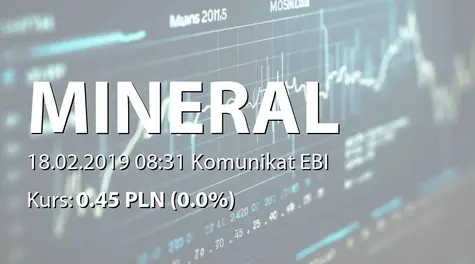 Mineral Midrange S.A.: Terminy przekazywania raportĂłw okresowych w 2019 r. - korekta raportu (2019-02-18)