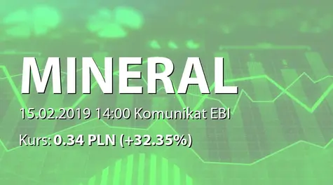 Mineral Midrange S.A.: Terminy przekazywania raportĂłw w 2019 roku (2019-02-15)