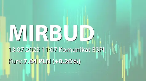 Mirbud S.A.: Rejestracja zmian statutu w KRS (2023-07-13)