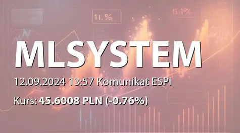 ML System S.A.: NWZ (11:00) - projekty uchwał: zmiany w RN, zmiany w statucie (2024-09-12)