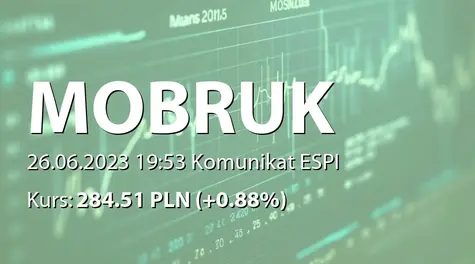 Mo-Bruk S.A.: ZWZ - podjęte uchwały: wypłata dywidendy - 13,17 PLN (2023-06-26)