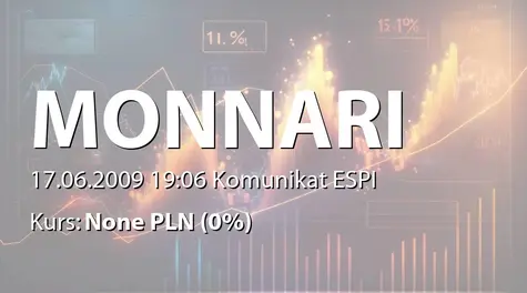 Monnari Trade S.A.: Ocena sytuacji spółki przez RN (2009-06-17)