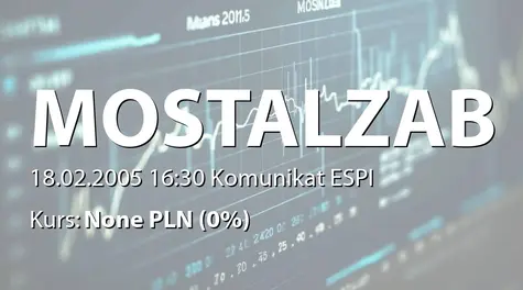 MOSTOSTAL ZABRZE S.A.: Powtórzenie (2005-02-18)