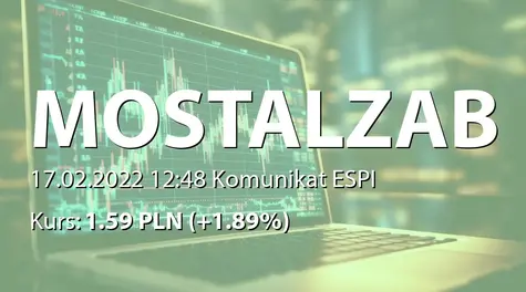 MOSTOSTAL ZABRZE S.A.: Zawarcie umowy przez spółkę zależną z SK Ecoplant Co. Ltd sp. z o.o. (2022-02-17)