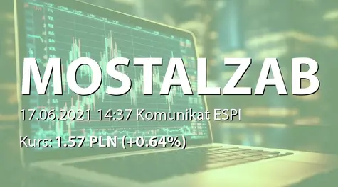 MOSTOSTAL ZABRZE S.A.: ZWZ - podjęte uchwały: zysk na pokrycie straty z lat ubiegłych, zmiany w statucie, powołanie RN na kolejną kadencję (2021-06-17)