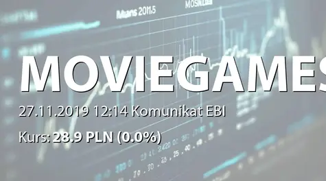 Movie Games S.A.: Korekta raportu EBI 14/2019 (2019-11-27)