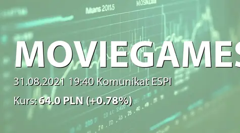 Movie Games S.A.: NWZ - akcjonariusze powyżej 5% (2021-08-31)