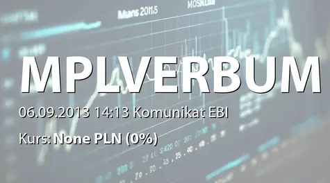 MPL Verbum S.A.: SA-Q4 2012/2013 korekta (2013-09-06)