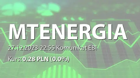 Minutor Energia S.A.: Zmiana terminu publikacji SA-RS 2022, SA-R 2022 i SA-QS3 2023 (2023-12-27)