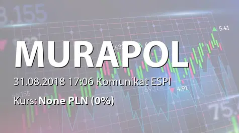 Murapol S.A.: Podpisanie planu połączenia z GPDP Finanse sp. z o.o. (2018-08-31)