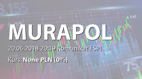 Murapol S.A.: Zawarcie przez spółkę zależną umowy sprzedaży nieruchomości (2018-06-20)