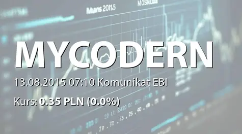 Mycodern S.A.: Raport za lipiec 2015 (2015-08-13)