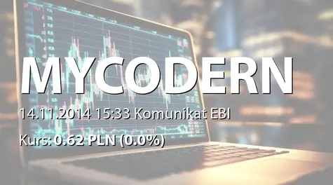 Mycodern S.A.: SA-Q3 2014 (2014-11-14)