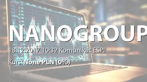 NanoGroup S.A.: Nabycie akcji przez Augebit FIZ (2017-12-18)