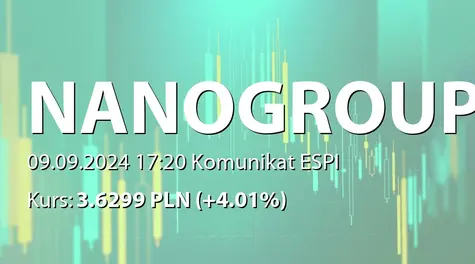 NanoGroup S.A.: Rejestracja w Krajowym Depozycie Papierów Wartościowych akcji serii L oraz M1 (2024-09-09)